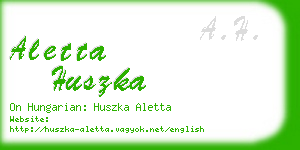 aletta huszka business card
